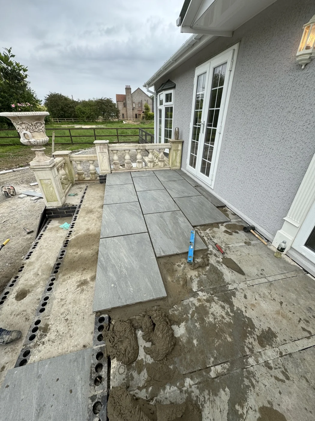 Slab paving installation in progress at Sutton Bridge